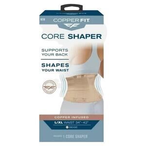 COPPER FIT Copper Infused Core Shaper Waist Shaper, Beige, Size Large/XL, NWT